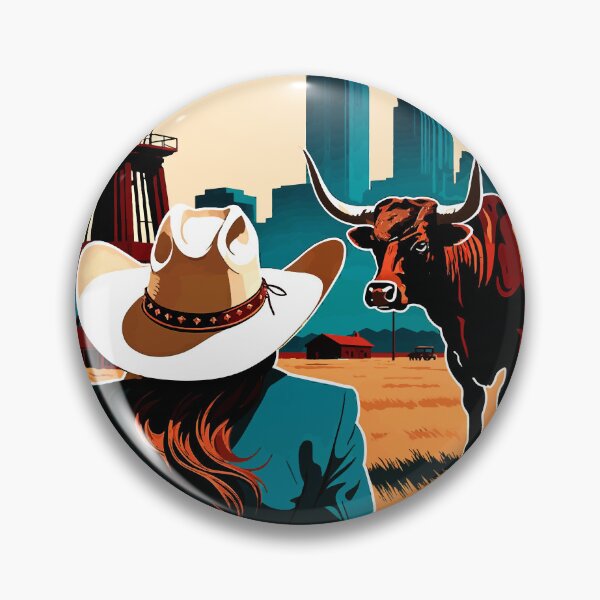 Item preview, Texas Poster, Retro Cowgirl Longhorn Travel Wall Art designed and sold by ShopieHome.