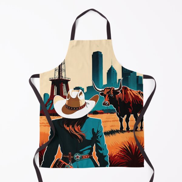 Item preview, Texas Poster, Retro Cowgirl Longhorn Travel Wall Art designed and sold by ShopieHome.