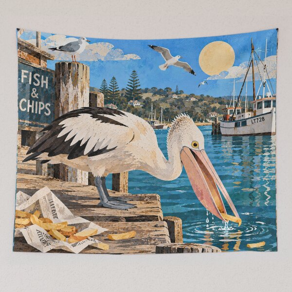 Item preview, Pelican and Chips designed and sold by LittleDreamsCo.
