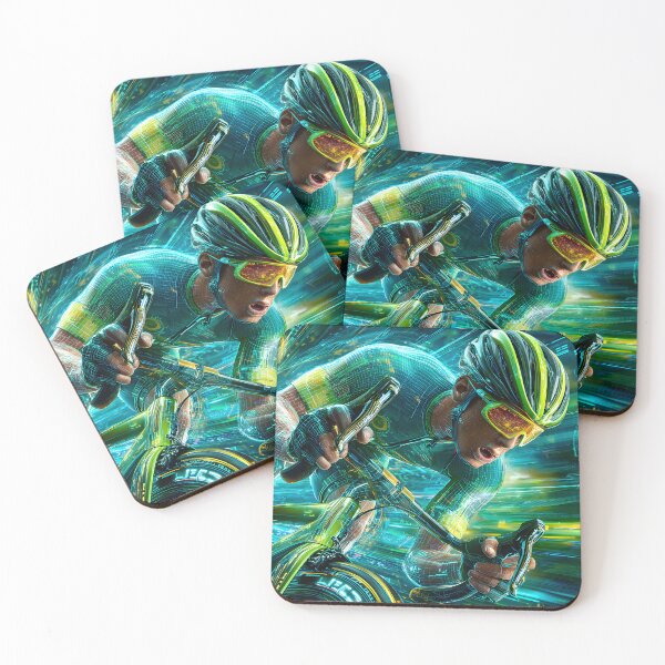 Item preview, Futuristic Cyclist in a Digital World of Speed designed and sold by Artessie.