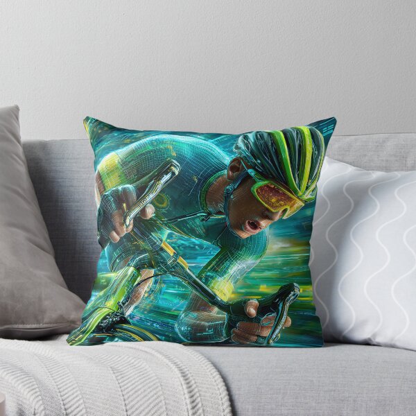 Item preview, Futuristic Cyclist in a Digital World of Speed designed and sold by Artessie.