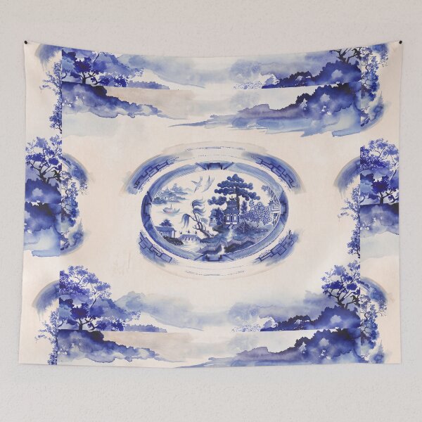 Item preview, Blue Willow Pagoda Pattern designed and sold by Fani*.