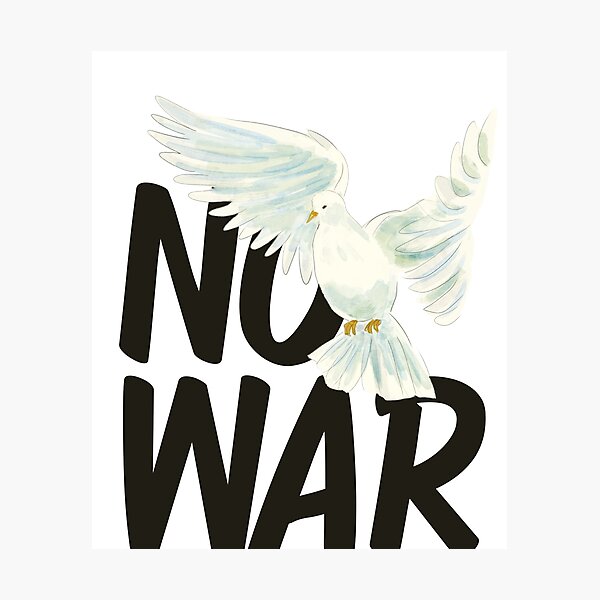 Item preview, No War Peace Dove Typography and Art designed and sold by serotonin75114.