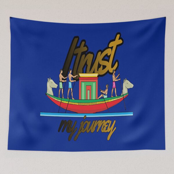 Item preview, Solar Boat Affirmation q — I Trust My Journey Egyptian Gold Design designed and sold by Soft Strength Studio.