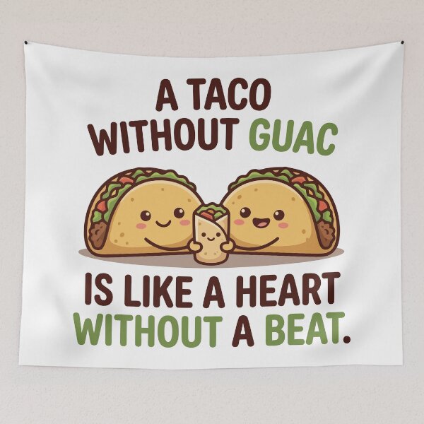 Item preview, Cute Taco And Burrito Family Guac Quote Art designed and sold by Amir Faysal.