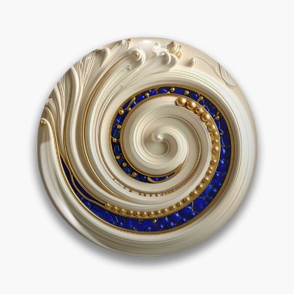 Item preview, Imperial Cobalt and Gold Baroque Medallion designed and sold by Vicky Brago-Mitchell®.