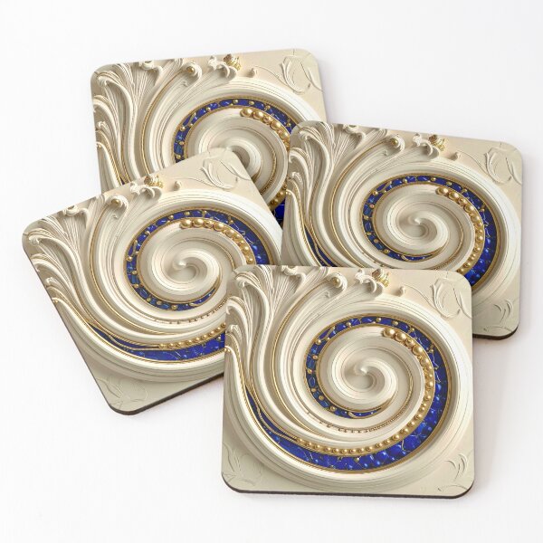 Item preview, Imperial Cobalt and Gold Baroque Medallion designed and sold by Vicky Brago-Mitchell®.