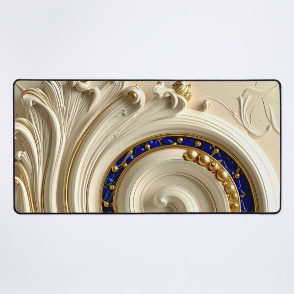 Item preview, Imperial Cobalt and Gold Baroque Medallion designed and sold by Vicky Brago-Mitchell®.
