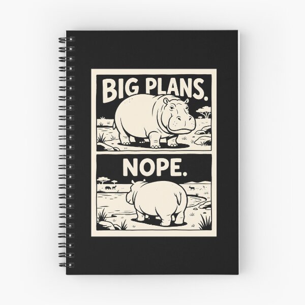 Item preview, Big Plans Nope Funny Hippo Introvert Humor Graphic designed and sold by SplashTastic.
