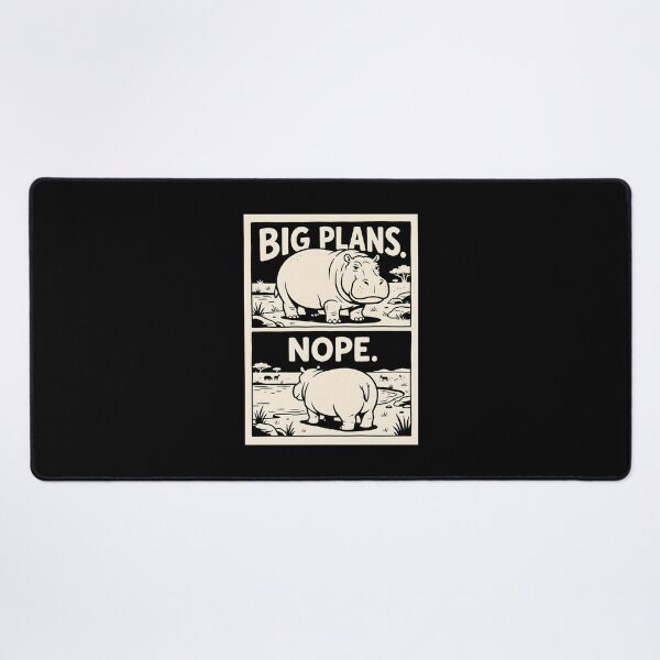 Item preview, Big Plans Nope Funny Hippo Introvert Humor Graphic designed and sold by SplashTastic.