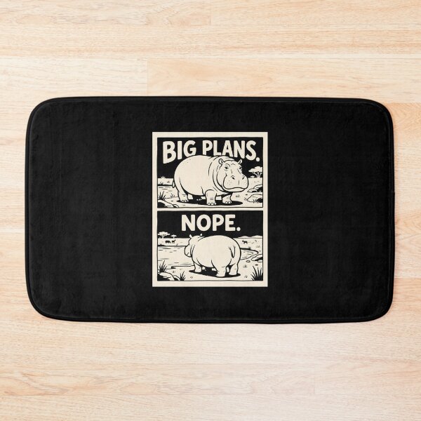 Item preview, Big Plans Nope Funny Hippo Introvert Humor Graphic designed and sold by SplashTastic.