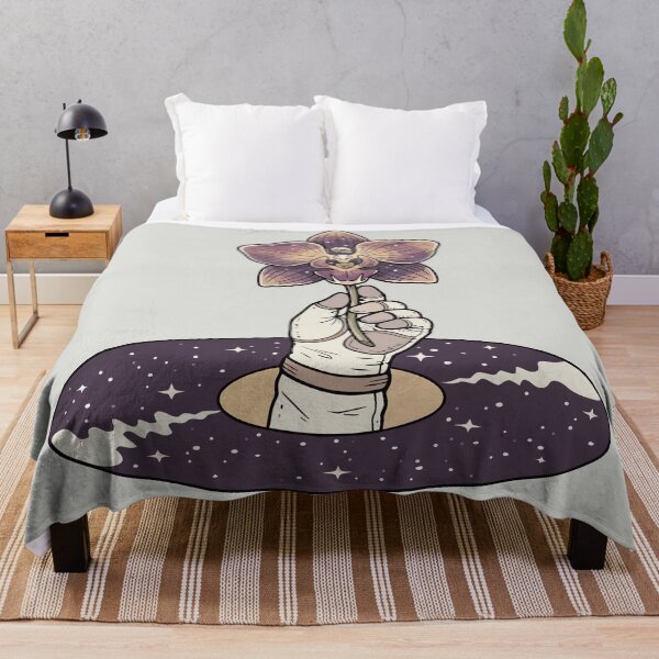 Item preview, Space Astronaut Hand Holding Purple Orchid Flower designed and sold by Amir Faysal.