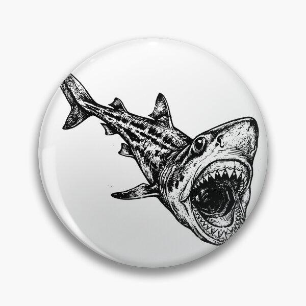Item preview, Vintage Woodcut Cookiecutter Shark Illustration designed and sold by DuckOddity.