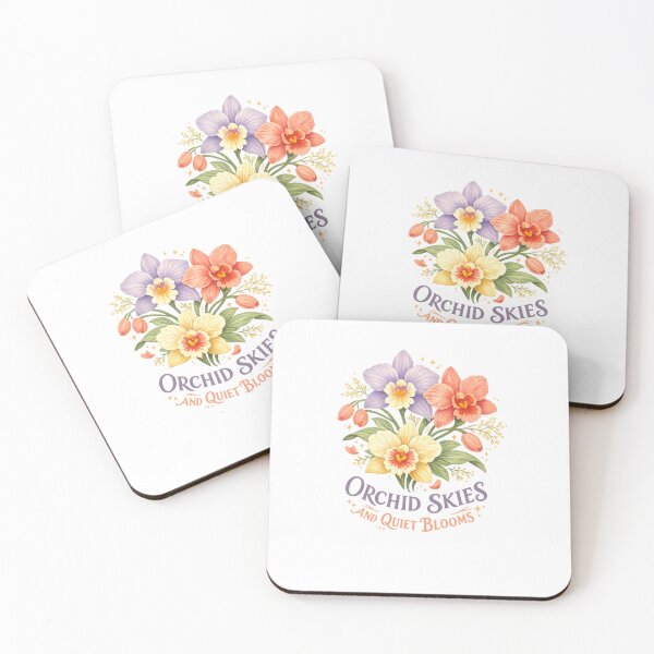 Item preview, Orchid Skies and Quiet Blooms Floral Botanical Cottagecore Art Design designed and sold by inkoutninja.