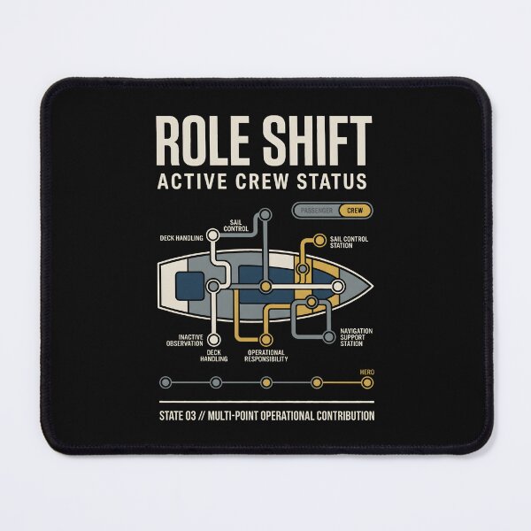 Item preview, Role Shift Active Crew Status Sailing Technical Blueprint designed and sold by SplashTastic.