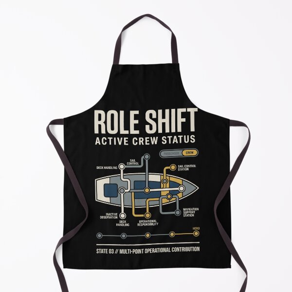 Item preview, Role Shift Active Crew Status Sailing Technical Blueprint designed and sold by SplashTastic.