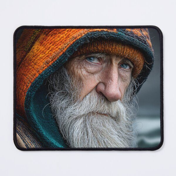 Item preview, Weathered Elder with Striking Blue Eyes in Nature designed and sold by Artessie.
