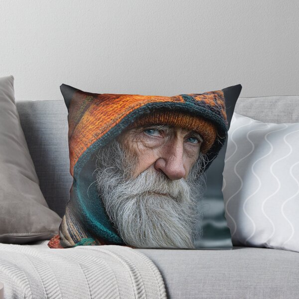 Item preview, Weathered Elder with Striking Blue Eyes in Nature designed and sold by Artessie.