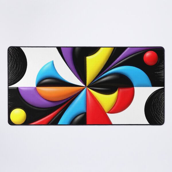 Item preview, circular waves C colorful geometric abstract design designed and sold by SmashingDeals.