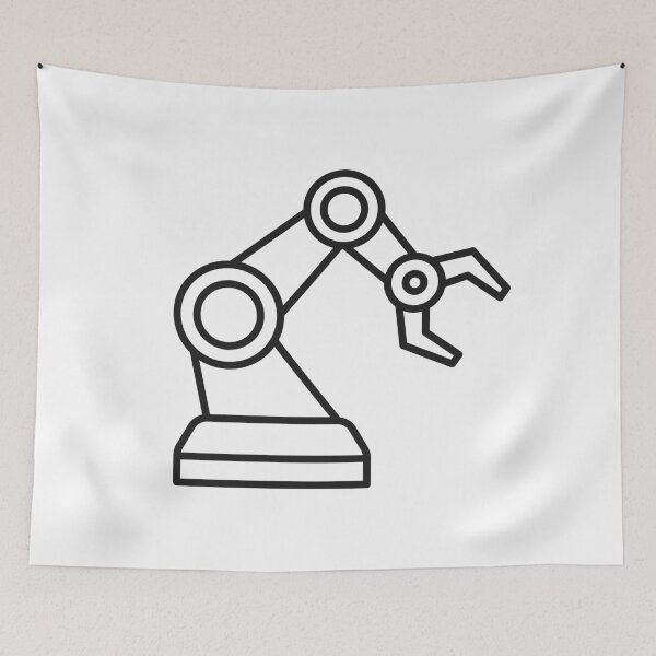 Item preview, Robotic Arm Line Icon designed and sold by VectorForge Studio.