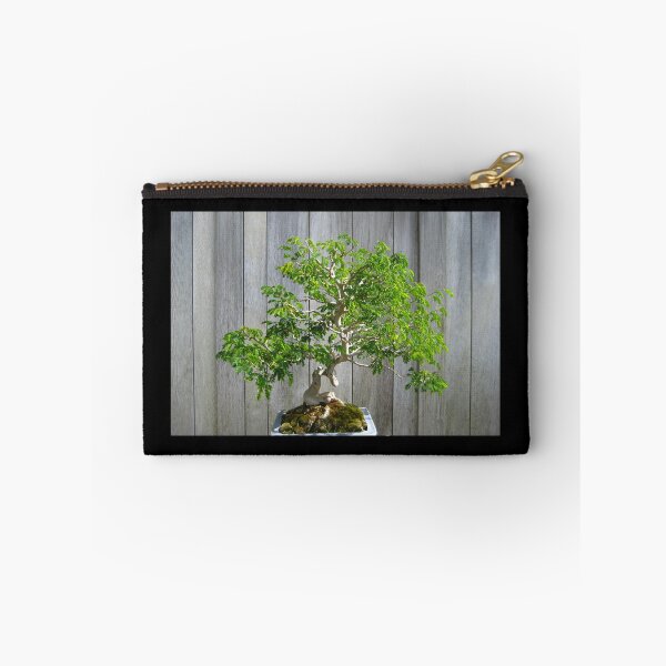 Item preview, Bonsai Brazilian Rain Tree with Gray Fence designed and sold by JoyousArt4u.