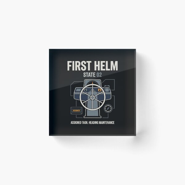 Item preview, First Helm Heading Maintenance Boat Captain Sailing Graphic designed and sold by SplashTastic.