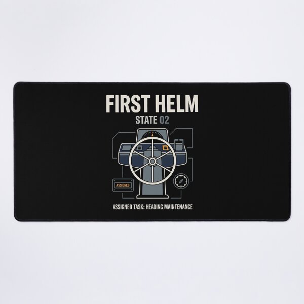 Item preview, First Helm Heading Maintenance Boat Captain Sailing Graphic designed and sold by SplashTastic.