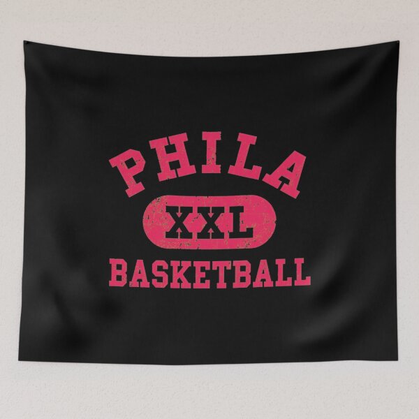 Item preview, PHILA XXL BASKETBALL Distressed Retro Varsity Red designed and sold by DeborahDonal.