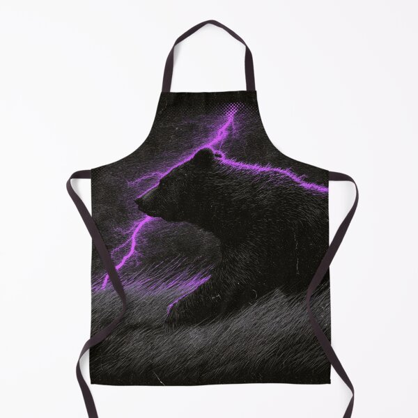 Item preview, Powerful Bear with Electric Purple Lightning designed and sold by NicolasGlowArt.