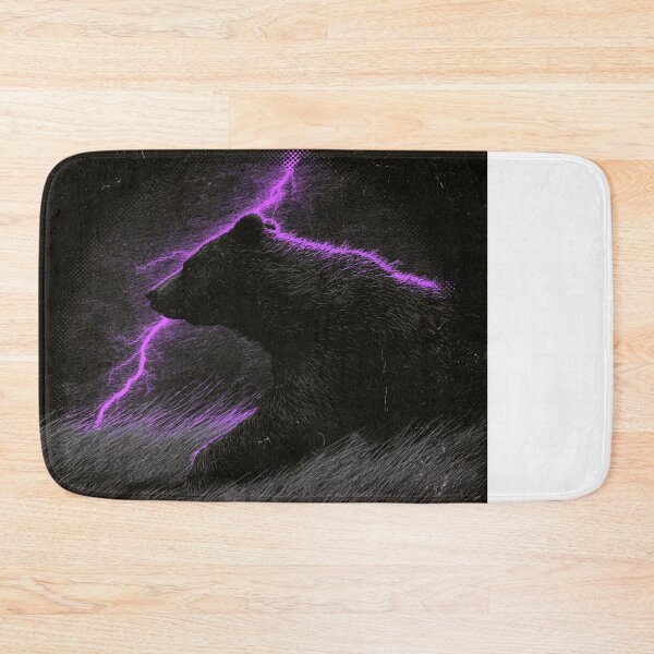 Item preview, Powerful Bear with Electric Purple Lightning designed and sold by NicolasGlowArt.