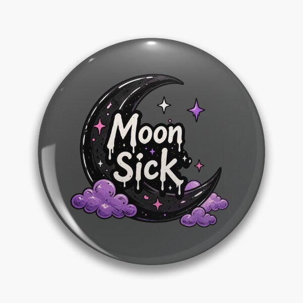 Item preview, Moon Sick Cute Crescent Moon Quote designed and sold by stickoala.