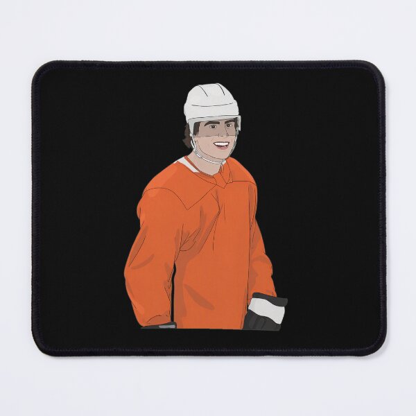 Item preview, Smiling Hockey Player Orange Uniform designed and sold by DeborahDonal.
