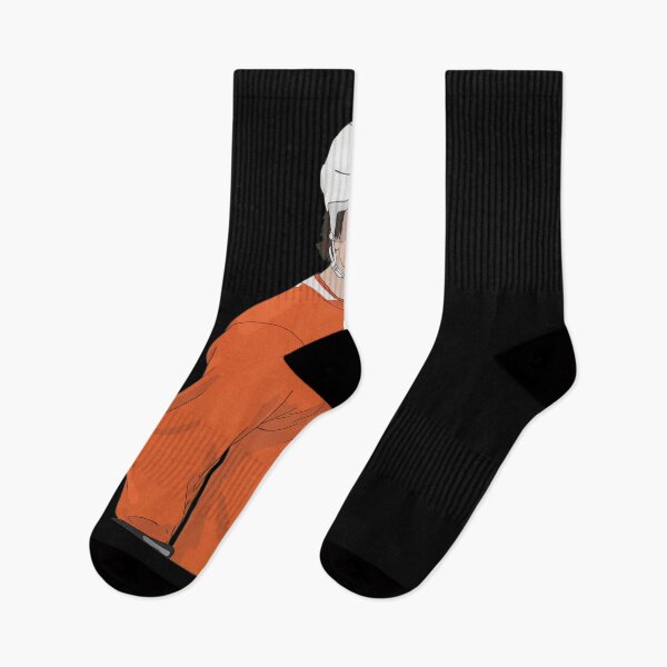 Item preview, Smiling Hockey Player Orange Uniform  designed and sold by DeborahDonal.