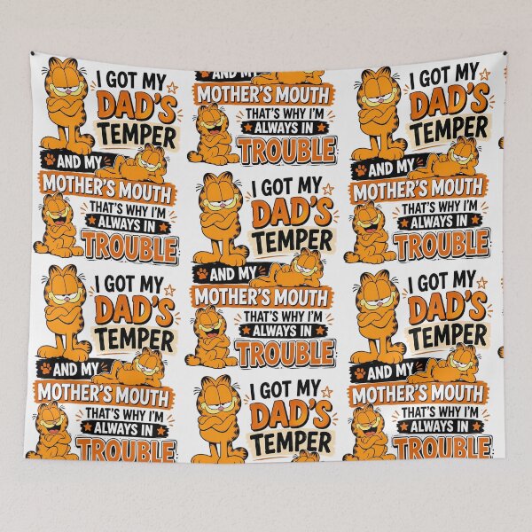 Item preview, I Got My Dad's Temper And My Mother's Mouth That's Why I'm Always  In Trouble Funny Quotes and Sayings designed and sold by Matt_Smith.