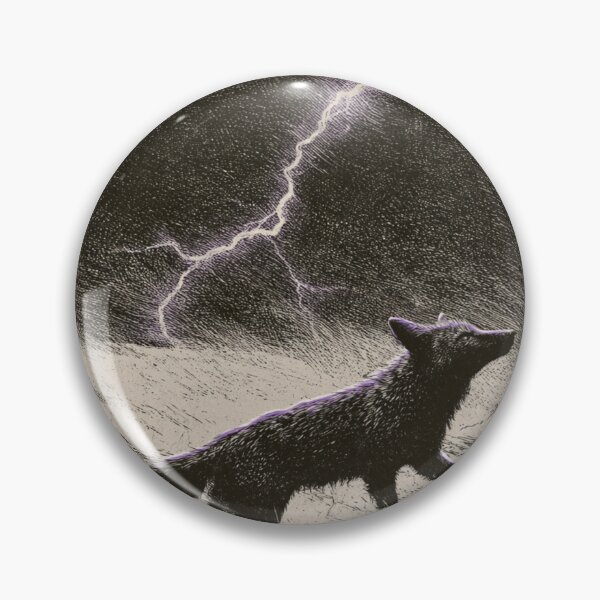 Item preview, Dark Fox Purple Lightning Storm Vintage Art designed and sold by NicolasGlowArt.