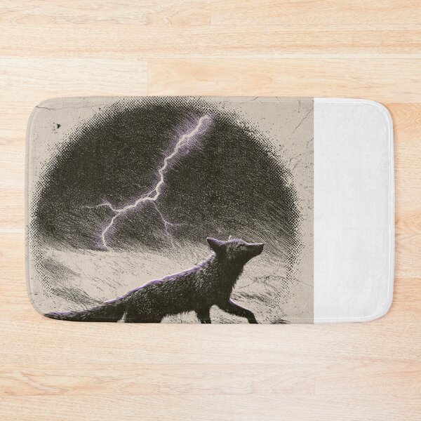 Item preview, Dark Fox Purple Lightning Storm Vintage Art designed and sold by NicolasGlowArt.