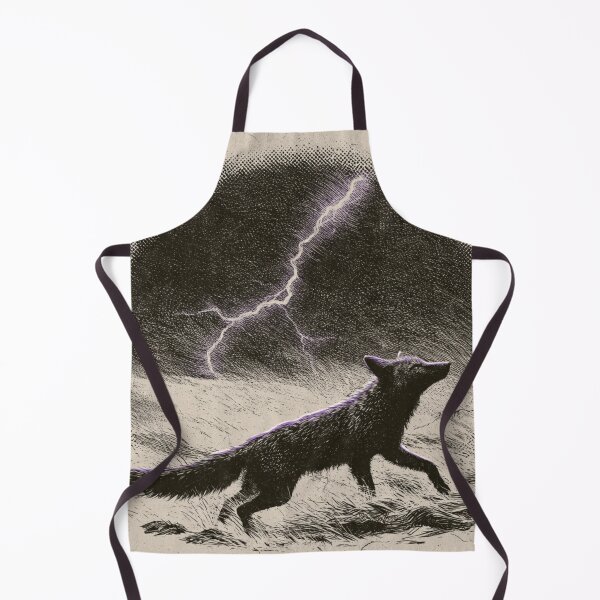 Item preview, Dark Fox Purple Lightning Storm Vintage Art designed and sold by NicolasGlowArt.