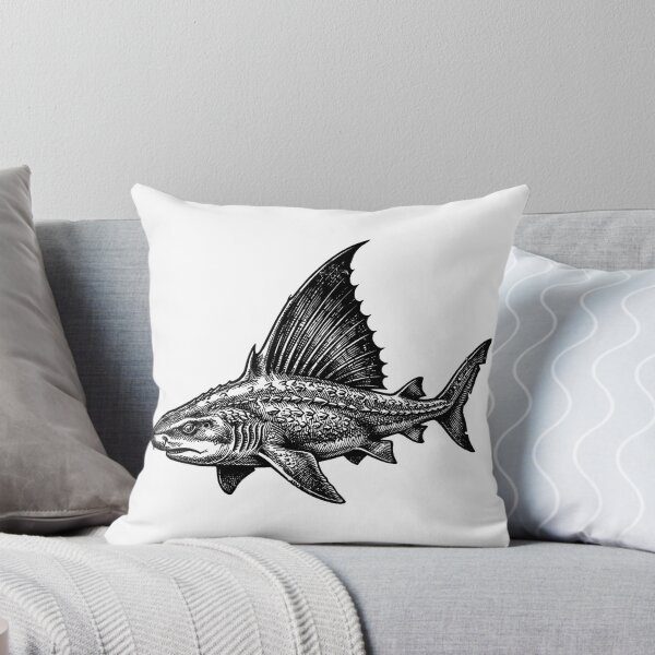 Item preview, Vintage Woodcut Sailfin Roughshark Illustration designed and sold by DuckOddity.