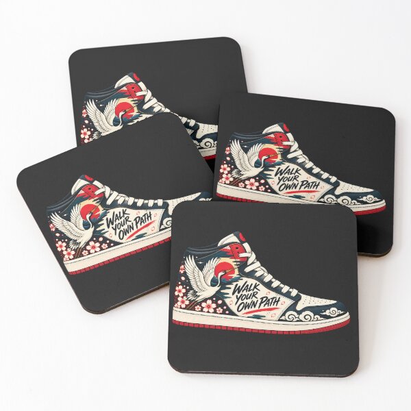 Item preview, Japanese Crane Sneakers – Modern Japanese Streetwear Art designed and sold by KASUMINK.