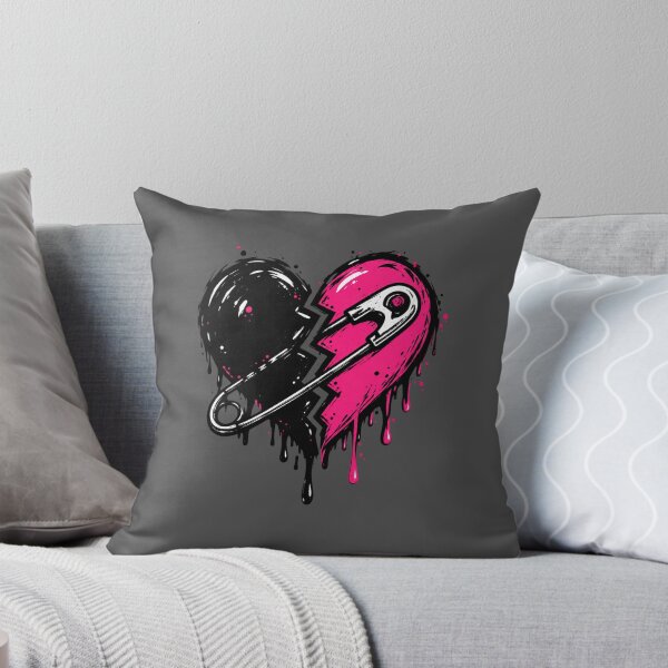 Item preview, Pink and Black Melting Broken Heart designed and sold by stickoala.