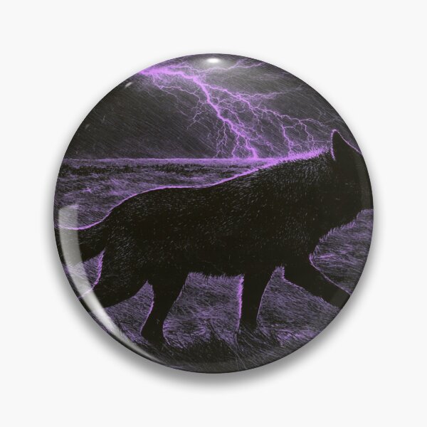 Item preview, Dark Wolf Silhouette Purple Lightning Storm designed and sold by NicolasGlowArt.