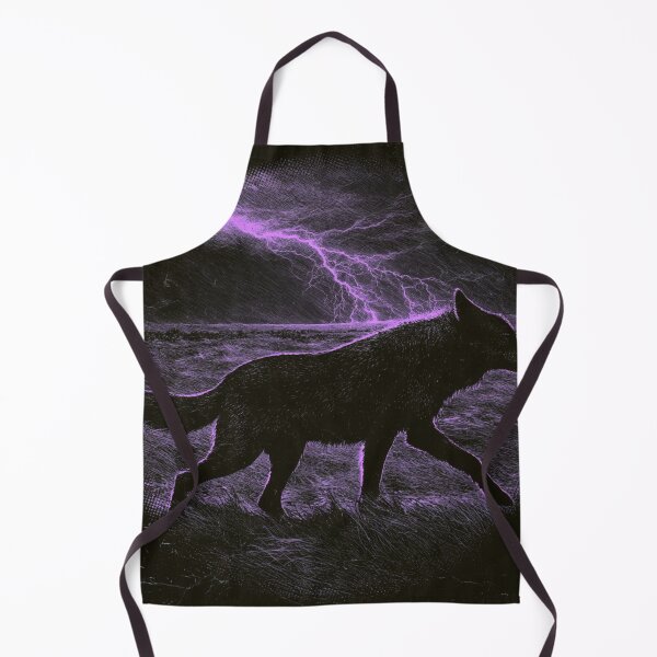 Item preview, Dark Wolf Silhouette Purple Lightning Storm designed and sold by NicolasGlowArt.