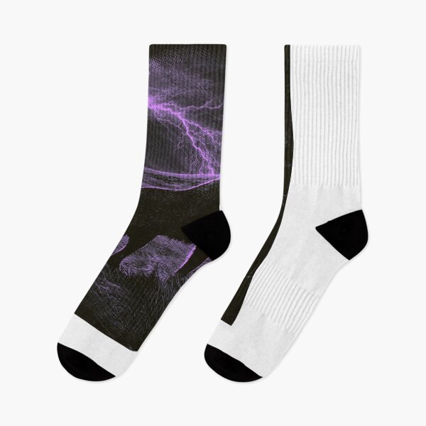 Item preview, Dark Wolf Silhouette Purple Lightning Storm designed and sold by NicolasGlowArt.