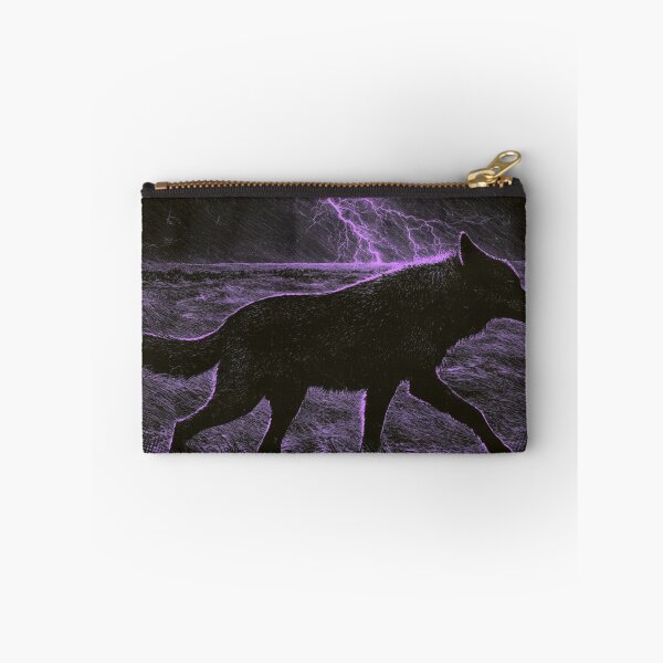 Item preview, Dark Wolf Silhouette Purple Lightning Storm designed and sold by NicolasGlowArt.