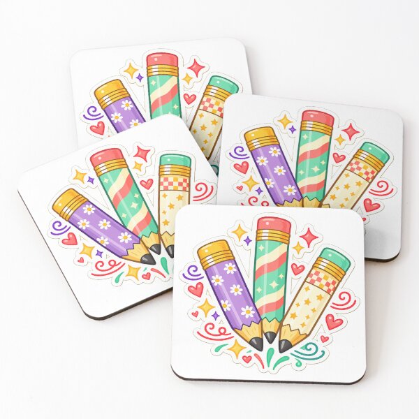 Item preview, Cute Colorful Pencils School Supplies Kawaii Teacher Student Art Design designed and sold by inkoutninja.
