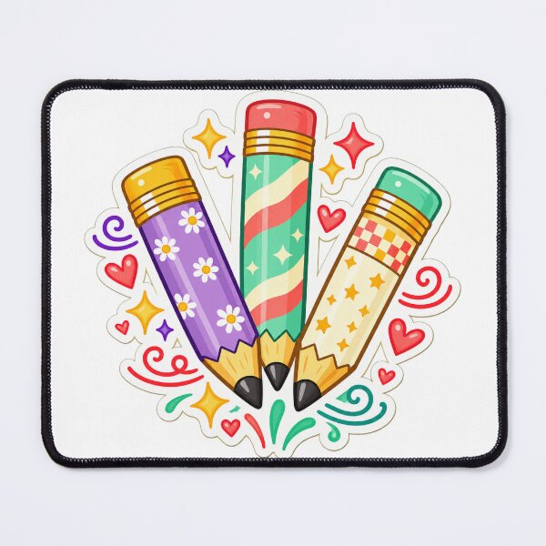 Item preview, Cute Colorful Pencils School Supplies Kawaii Teacher Student Art Design designed and sold by inkoutninja.