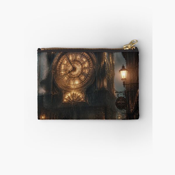 Item preview, Gothic Clock Tower Amber Midnight Rain designed and sold by LazyDayzCo.