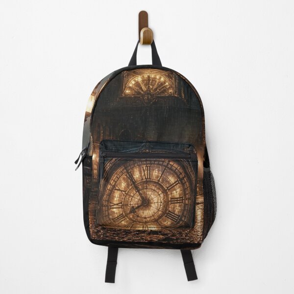 Item preview, Gothic Clock Tower Amber Midnight Rain designed and sold by LazyDayzCo.