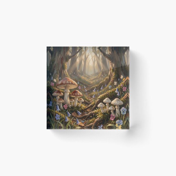 Item preview, Enchanted Mushroom Forest Fairycore Fantasy Nature Art designed and sold by cr6zym1nd.
