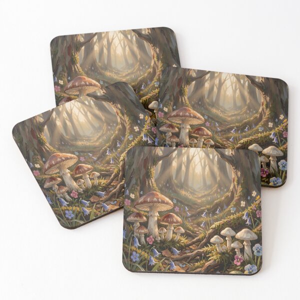 Item preview, Enchanted Mushroom Forest Fairycore Fantasy Nature Art designed and sold by cr6zym1nd.
